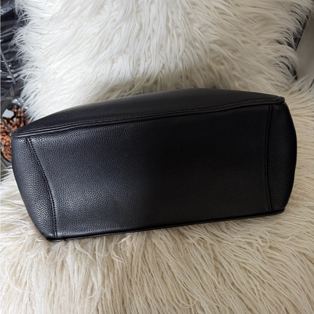 Tory Burch Black Pebbled Leather Satchel - Picture 5 of 9